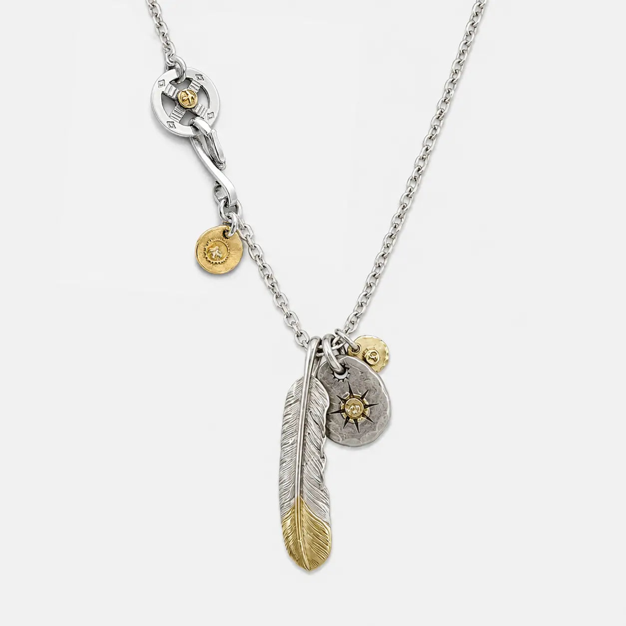 S*w様 GOROS BUFFALO & FEATHER 1ST GEN CHA Goro's Silver Feather Pendants | Authenticated Japan-Sourced