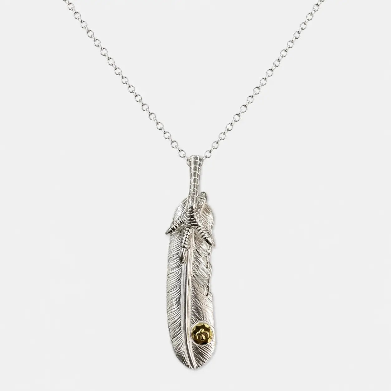 Goro's Feather With Silver Claw - Facing Left | Ginza Silver