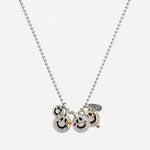 BWL Silver Set Chain Ball Necklace