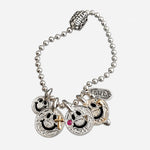 BWL Silver Set Chain Ball Necklace