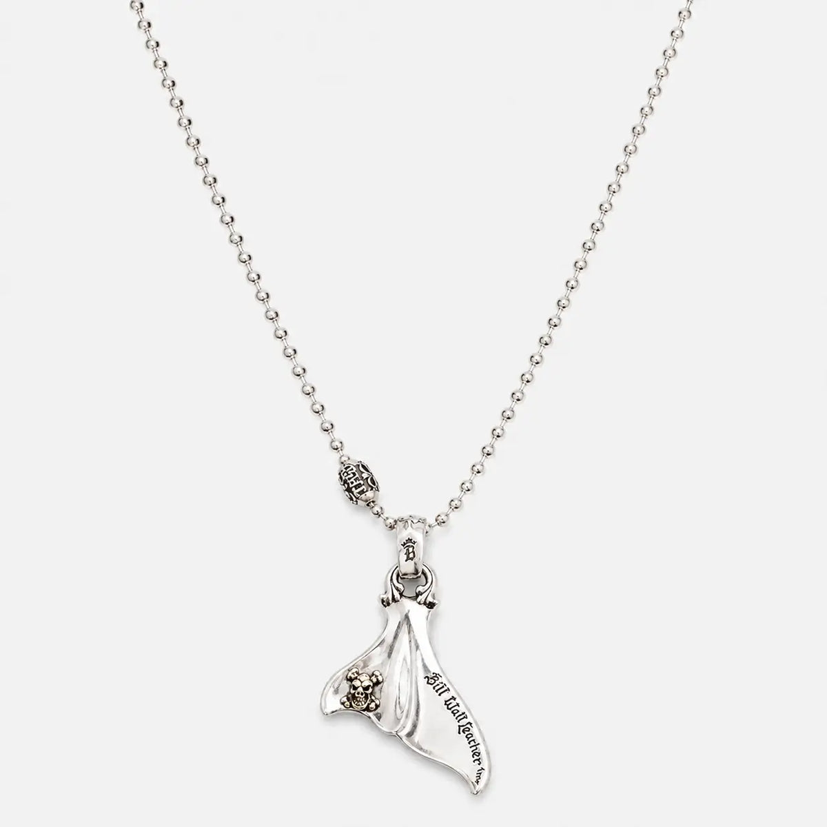 BWL Whale Tail Pendant with Skull