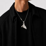 BWL Whale Tail Pendant with Skull