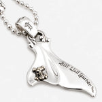 BWL Whale Tail Pendant with Skull