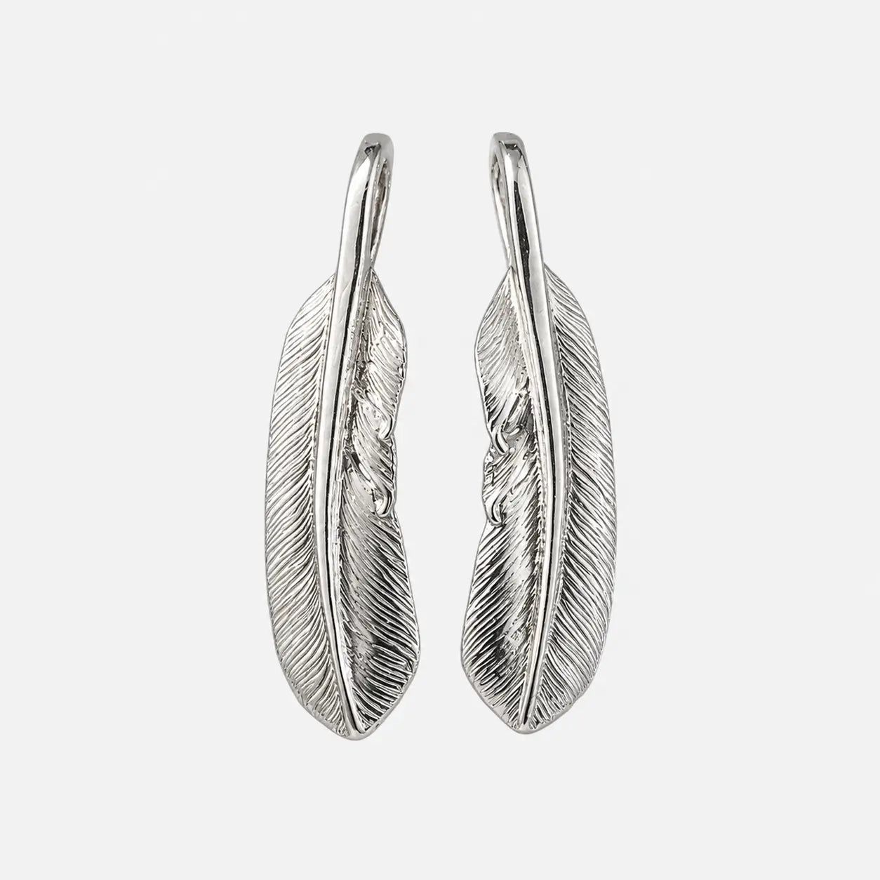 First-Arrow's Small Feather Silver Pendant