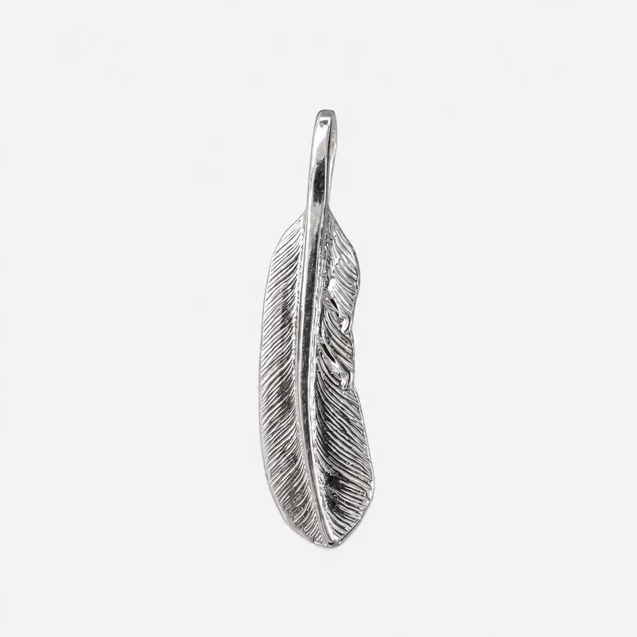 First-Arrow's Small Feather Silver Pendant