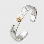 First Arrow's 18K "Sunburst" 12mm Standard Bangle with Eagle Stamps