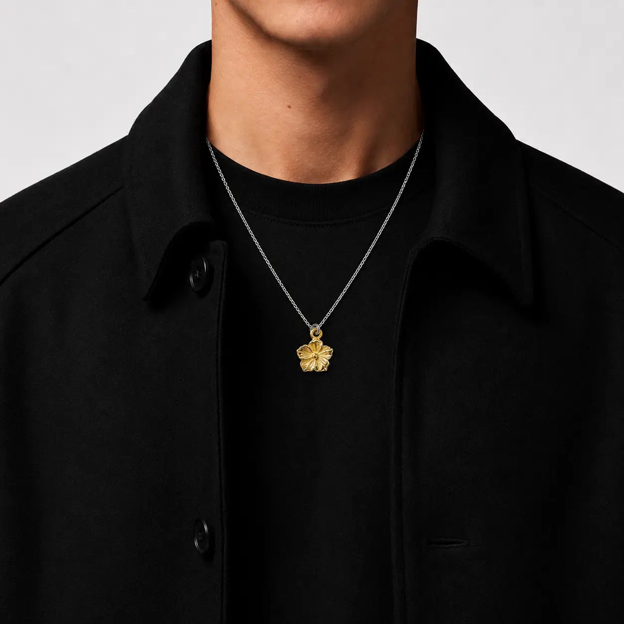 First Arrow's All K18 Flower Metal Pendant (M)