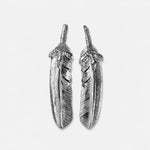 First Arrow's Large Eagle Claw Feather Silver Pendant