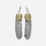First Arrow's Large Feather With 18K Gold "Heart Feather" Pendant