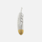 First Arrow's Large Quarter 18k Gold Feather Pendant