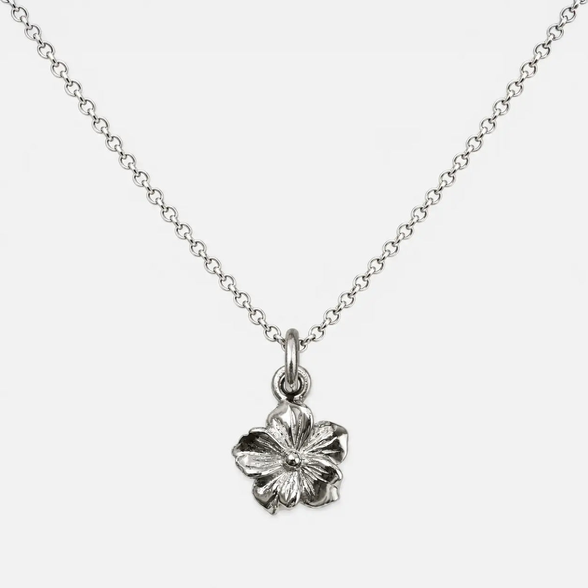 First Arrow's Silver Flower Metal Pendant (M)