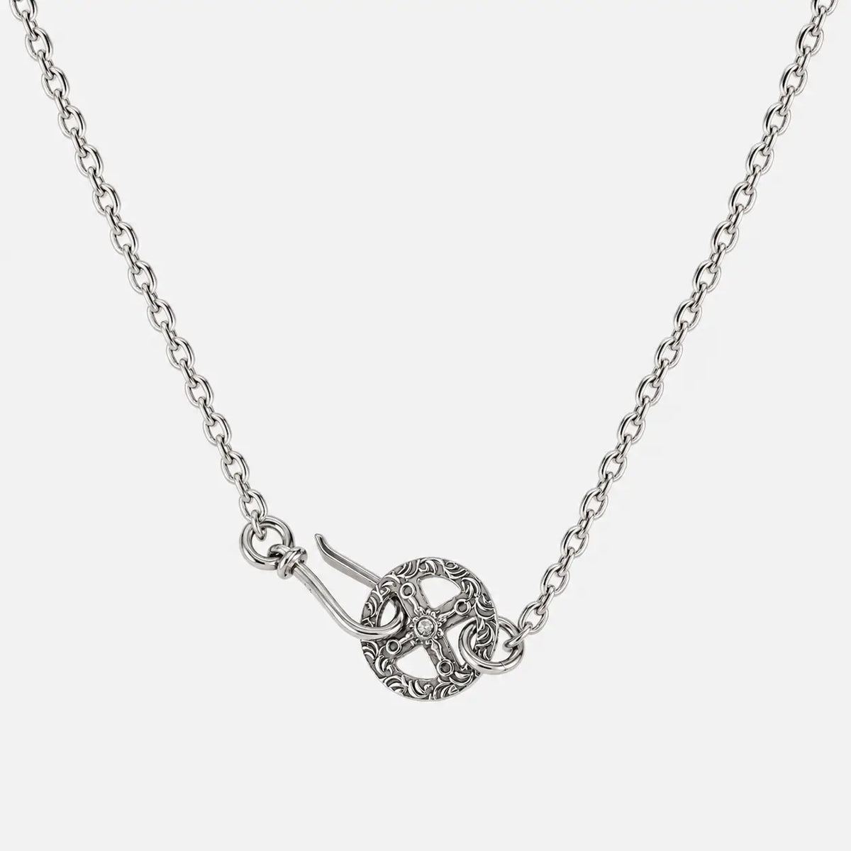 First Arrow's Size Small Silver Chain With Medicine Wheel
