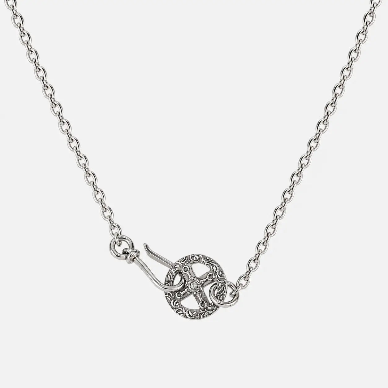 First Arrow's Size Small Silver Chain With Medicine Wheel