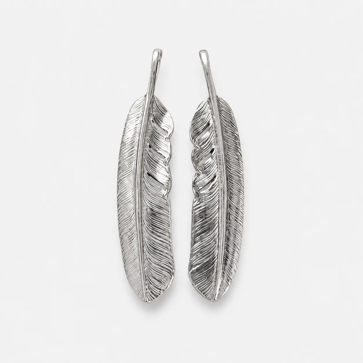 First Arrow's "Large Feather" Silver Pendant
