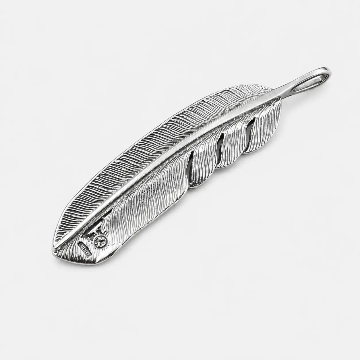 First Arrow's "Large Feather" Silver Pendant