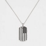 Good Art Dog Tag Pendant - Medium/ USA Flag