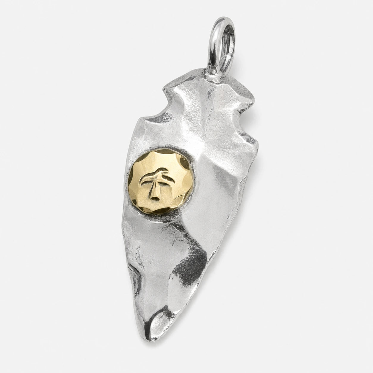 Goros Arrowhead With K18 Gold Facing Right - Small