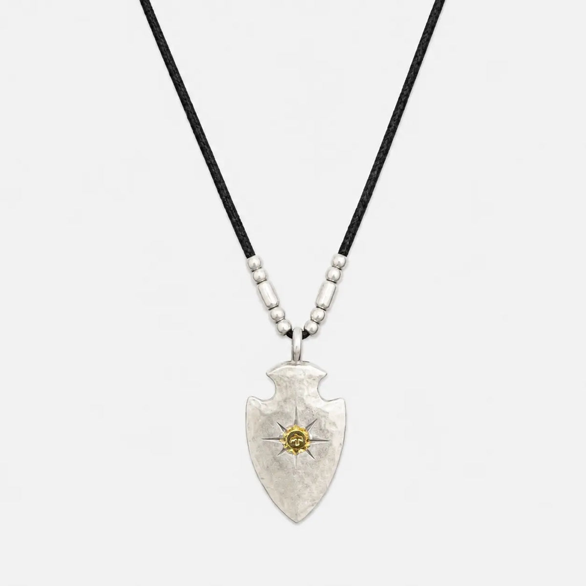 Goros Arrowhead With K18 Gold (L) and Silver Beads Setup