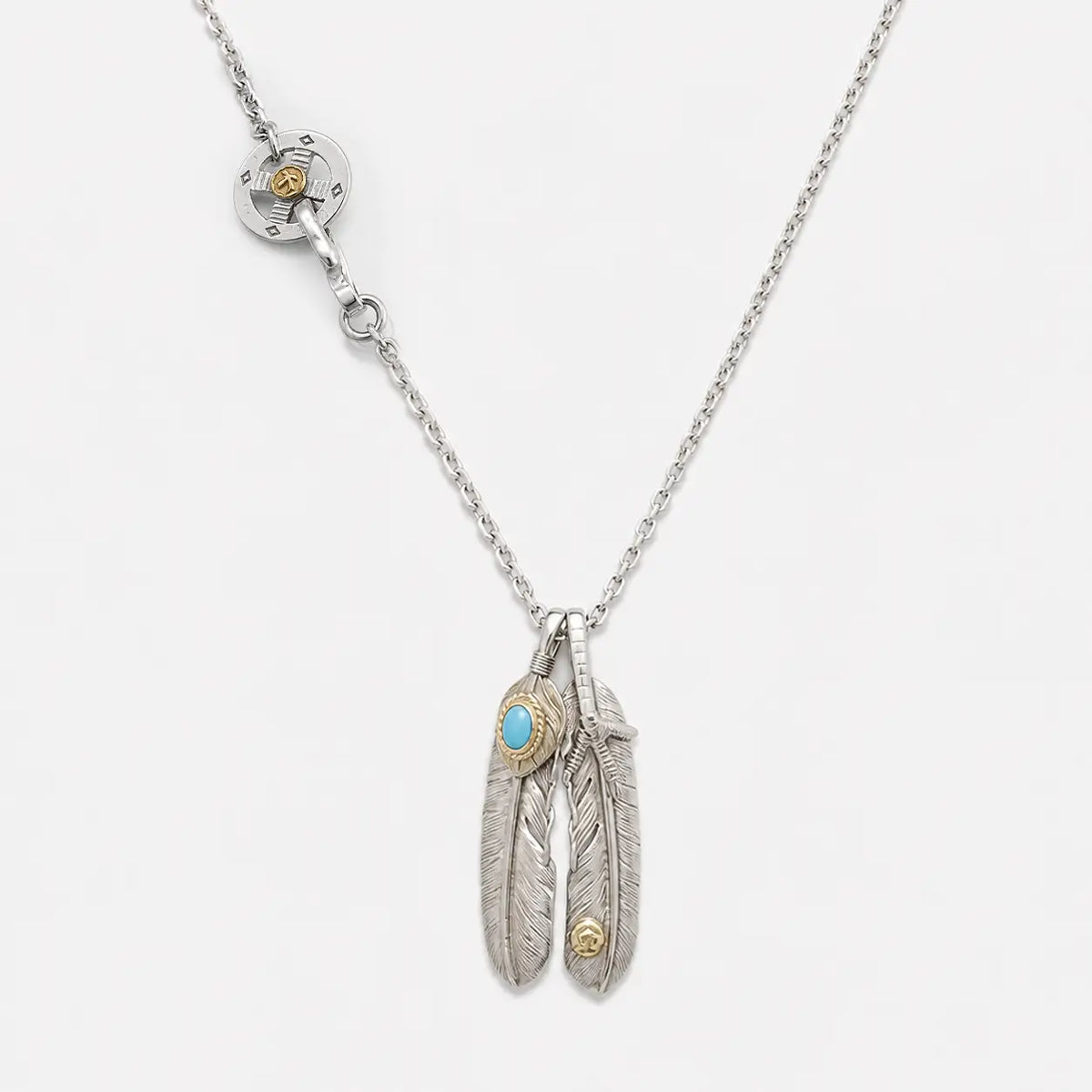 Goros Double Feather (Gold Rope Turquoise Feather) Setup