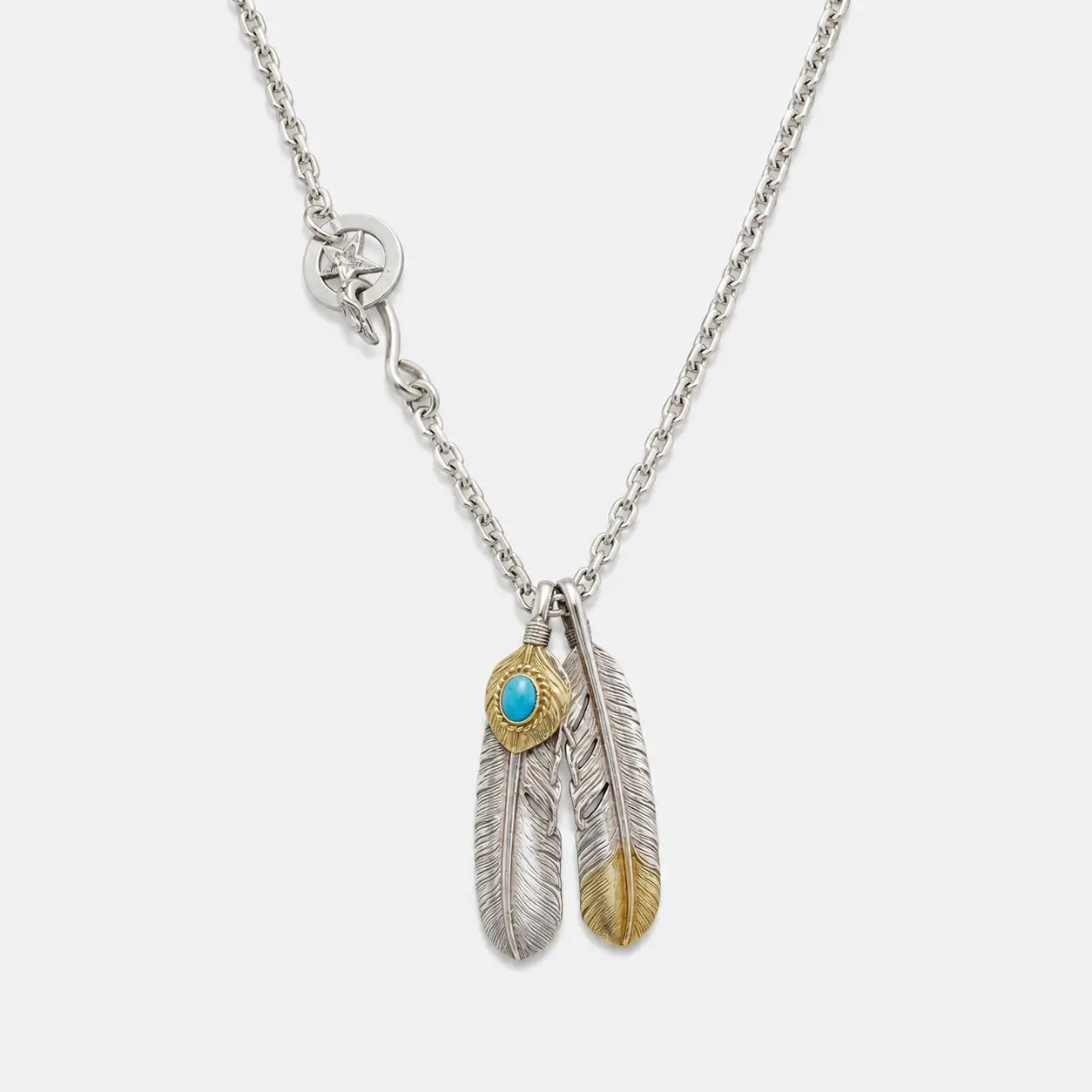 Goros Double Feather (Gold Tip Feather & Turquoise Feather) Setup