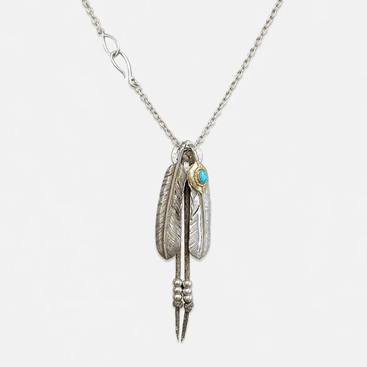 Goros Double Feather (Plain Feather & Turquoise Feather) Setup