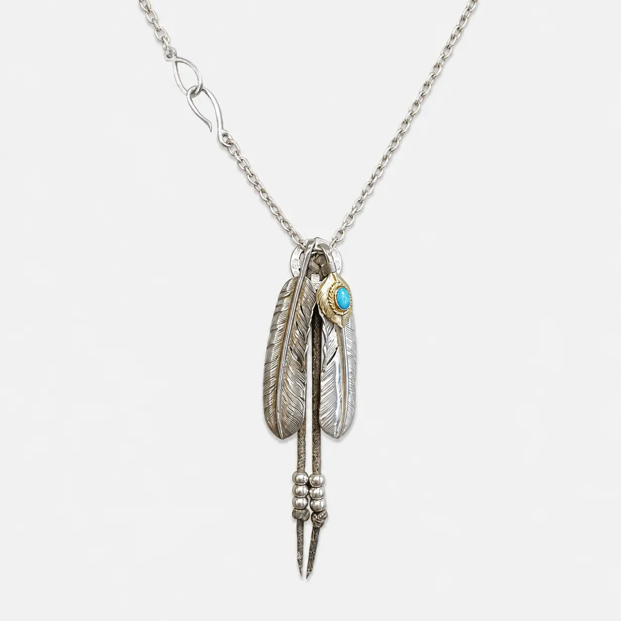 Goros Double Feather (Plain Feather & Turquoise Feather) Setup