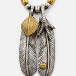 Goros Double Feather Setup With All Gold Pipe Beads