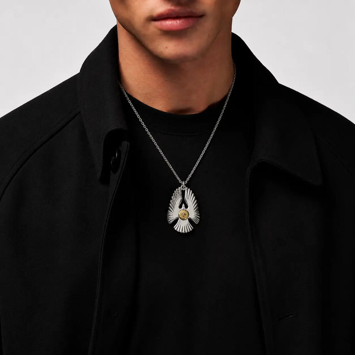 Goros Eagle Pendant With 18K Gold