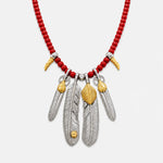 Goros Feather Setup With Red Beads