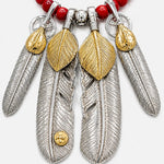 Goros Feather Setup With Red Beads