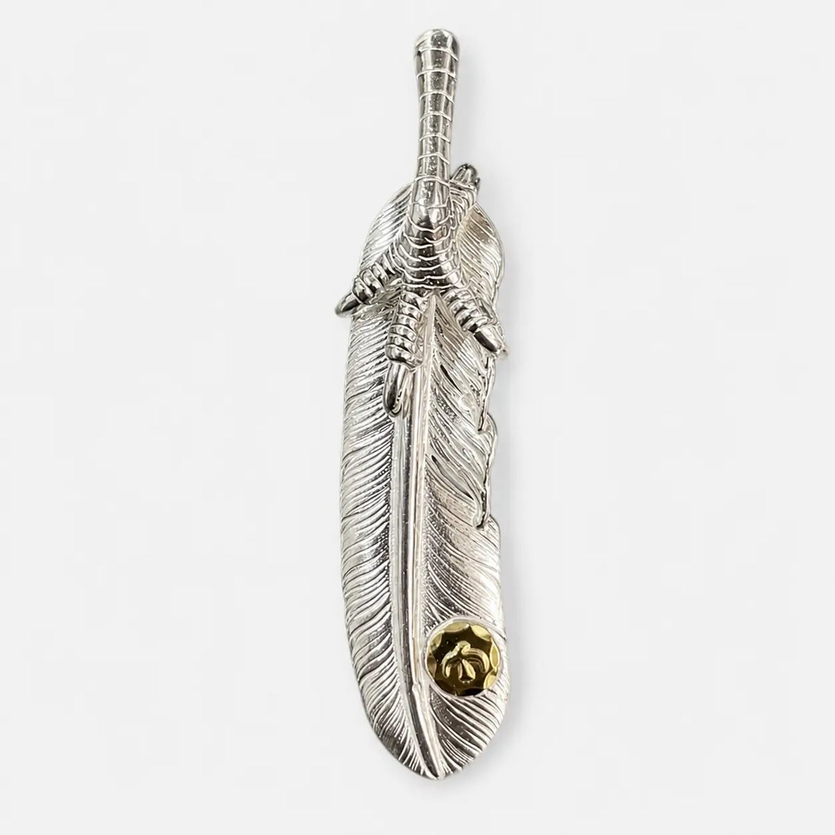 Goros Feather With Silver Claw - Facing Left