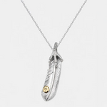 Goros Feather With Silver Claw - Facing Right