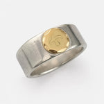 Goros Flattened Ring - Silver And Gold