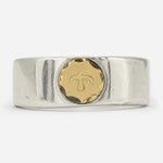 Goros Flattened Ring - Silver And Gold