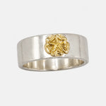 Goros Flattened Rose Ring - Silver And Gold
