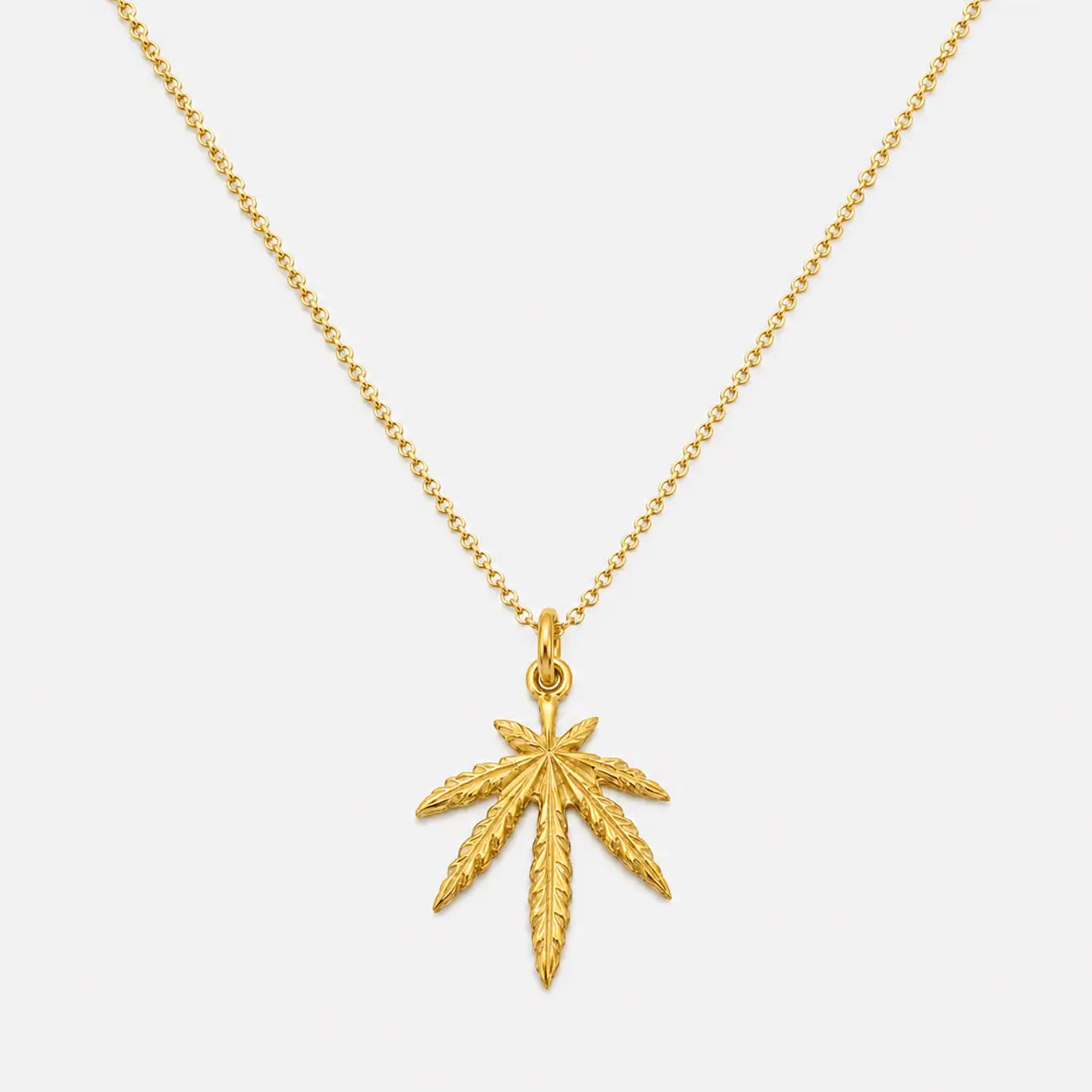Goros Gold Grass Pendant - Small
