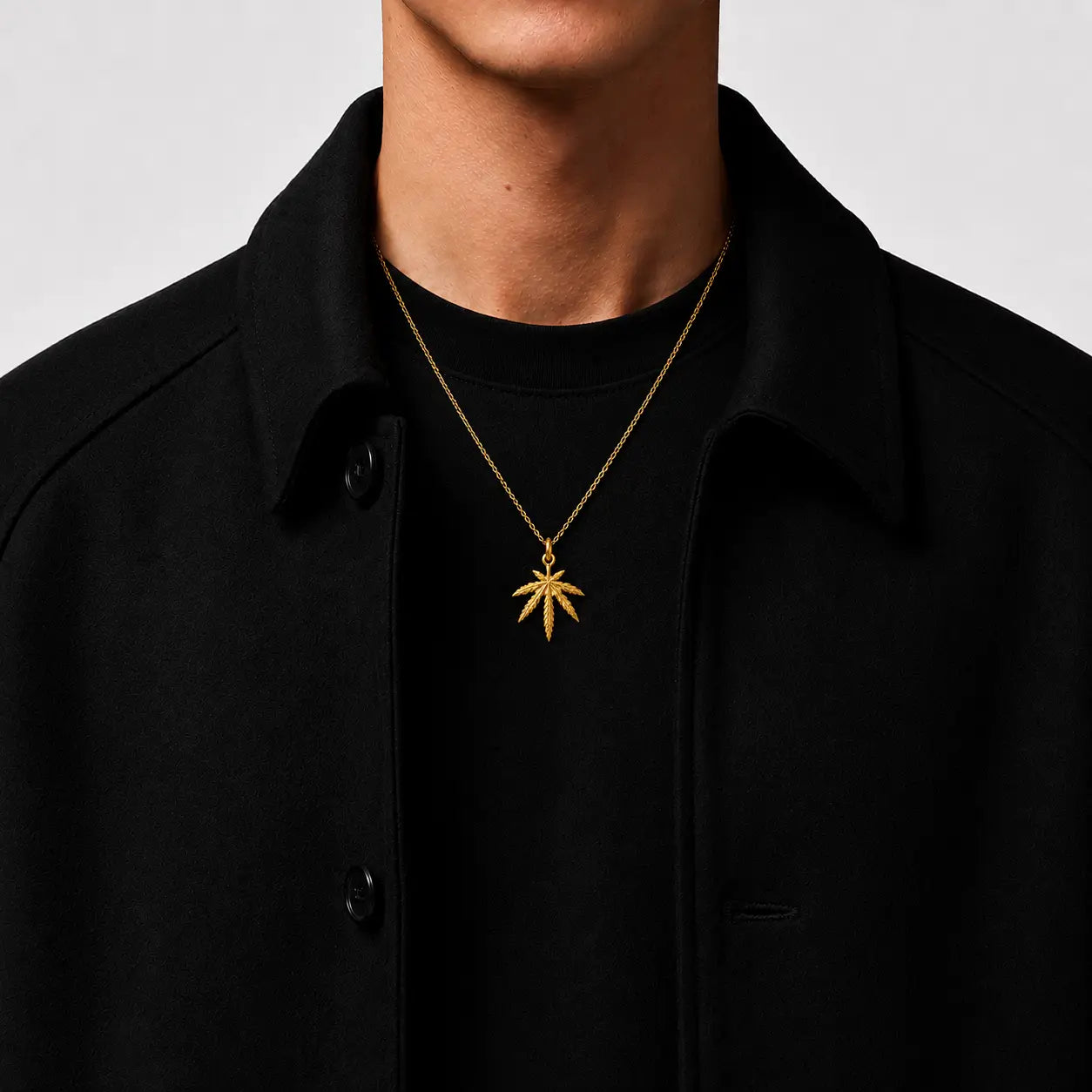 Goros Gold Grass Pendant - Small