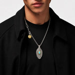 Goros Gold Rope Turquoise Spoon With Hook Chain Setup