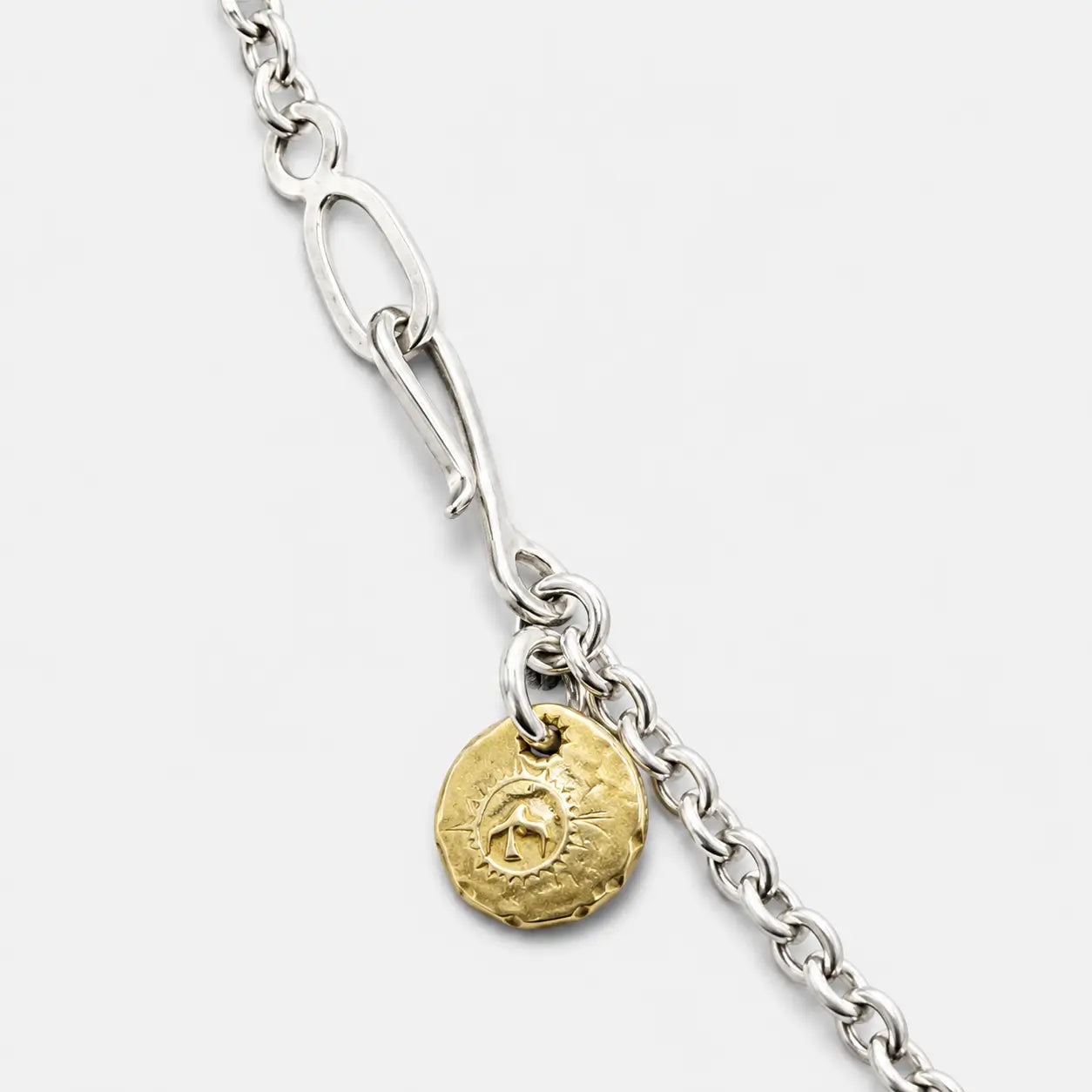 Goros Gold Rope Turquoise Spoon With Hook Chain Setup