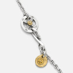 Goros Gold Tip Feather, Metal Pendant(S), K18 Sun Metal(S) With Small Cornered Chain With Wheel