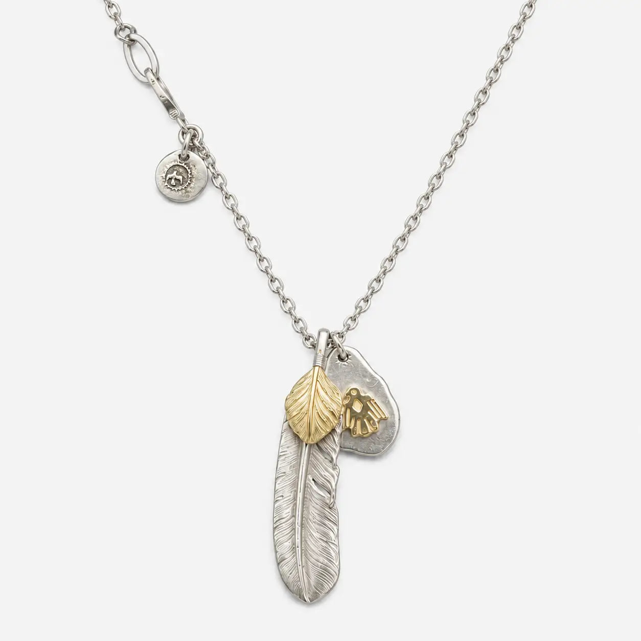 Goros Gold Top Feather With Metal Pendant Setup