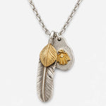 Goros Gold Top Feather With Metal Pendant Setup