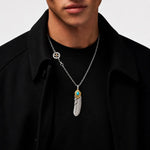 Goros Gold Top Gold Rope Turquoise Feather and Silver Wheel Setup