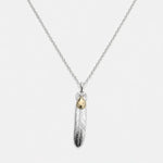 Goros Heart Wheel Feather - Silver And Gold