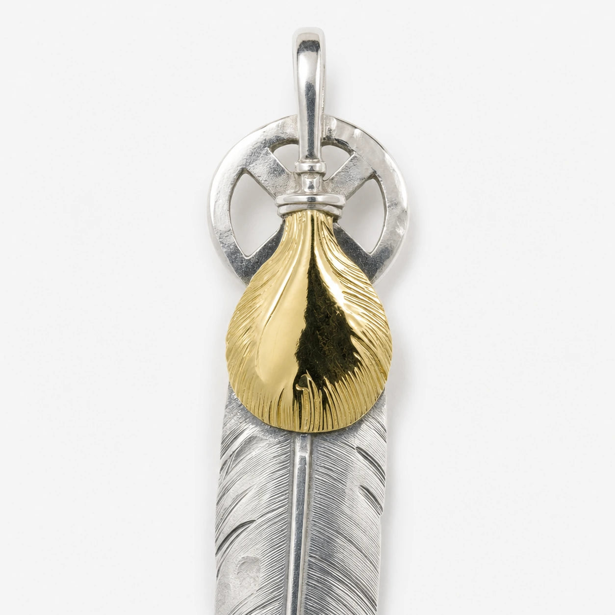 Goros Heart Wheel Feather - Silver And Gold