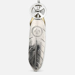 Goros Heart Wheel Feather - Silver And Gold