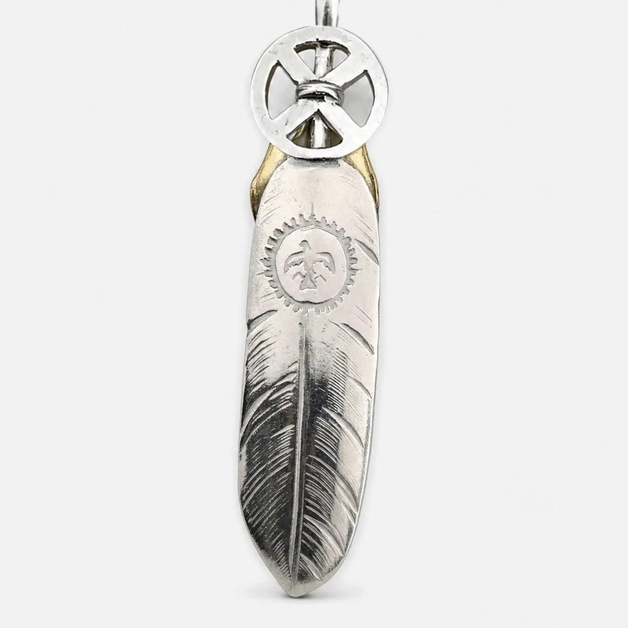Goros Heart Wheel Feather - Silver And Gold