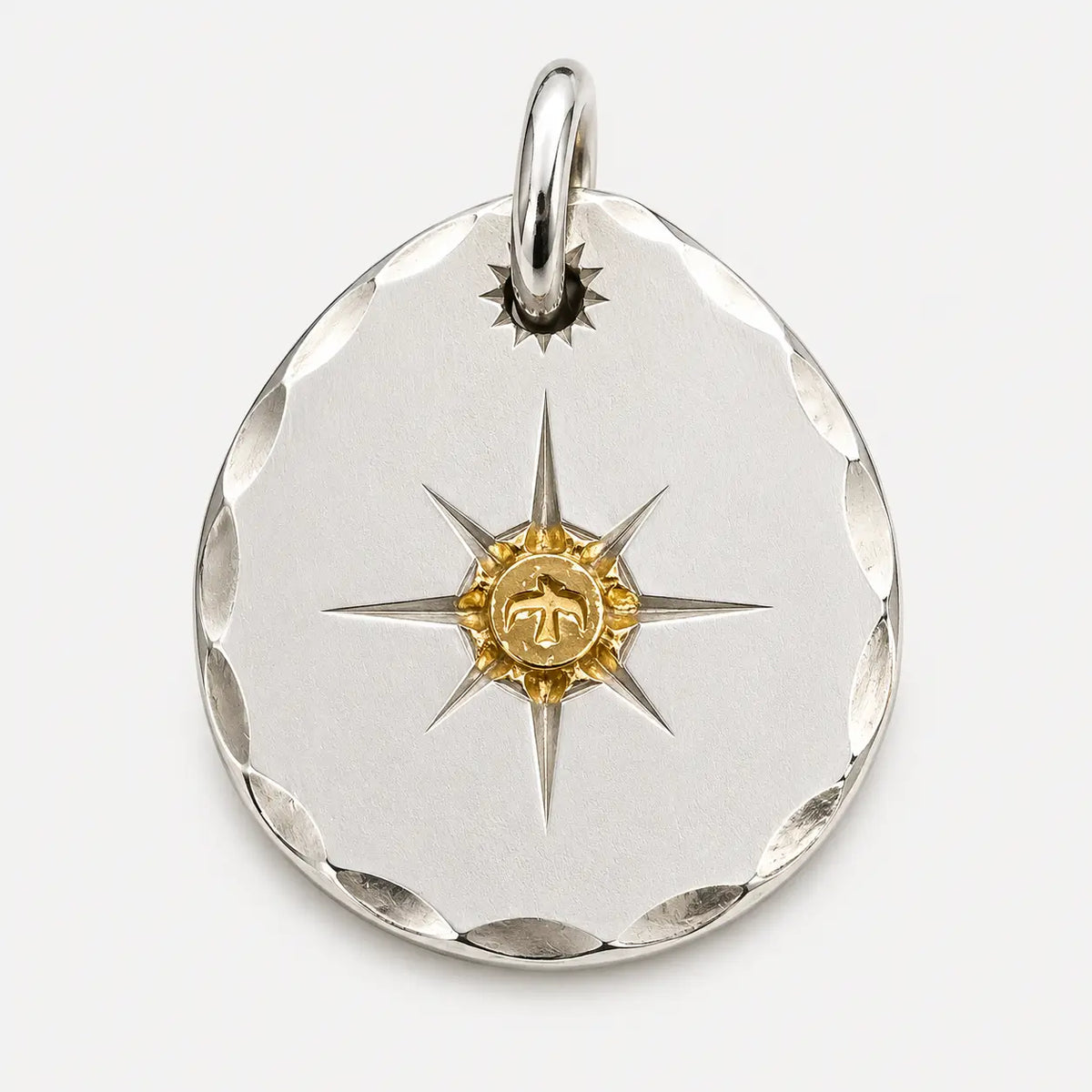 Goros Metal Pendant-Silver And Gold
