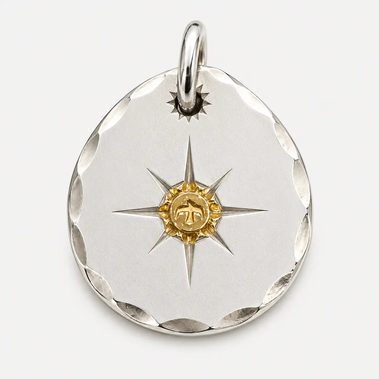 Goros Metal Pendant-Silver And Gold