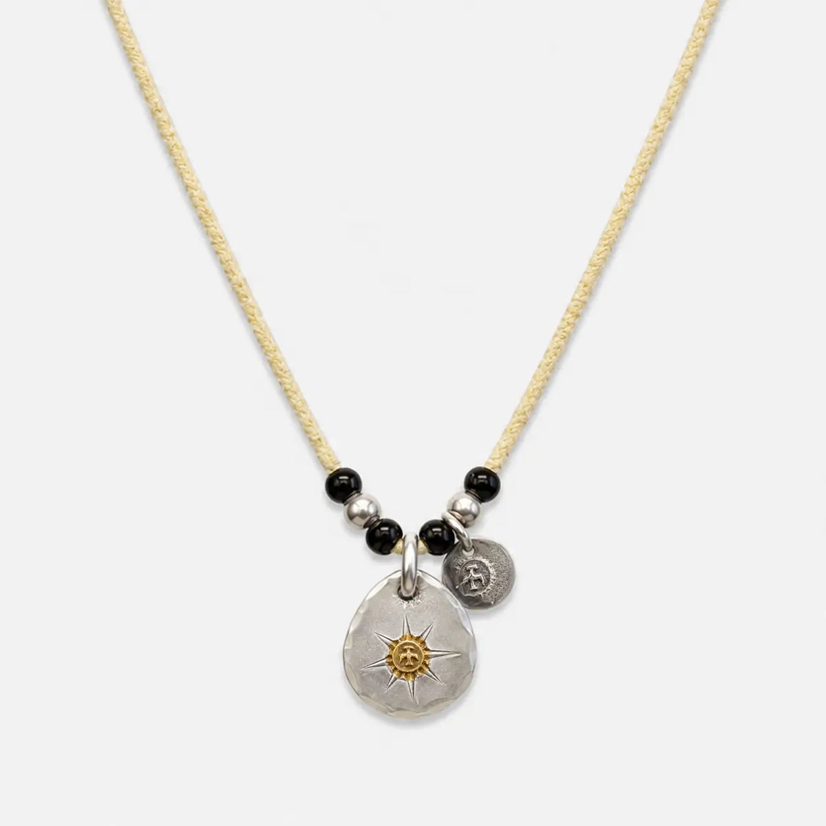Goros Metal Pendant Setup With Leather Cord